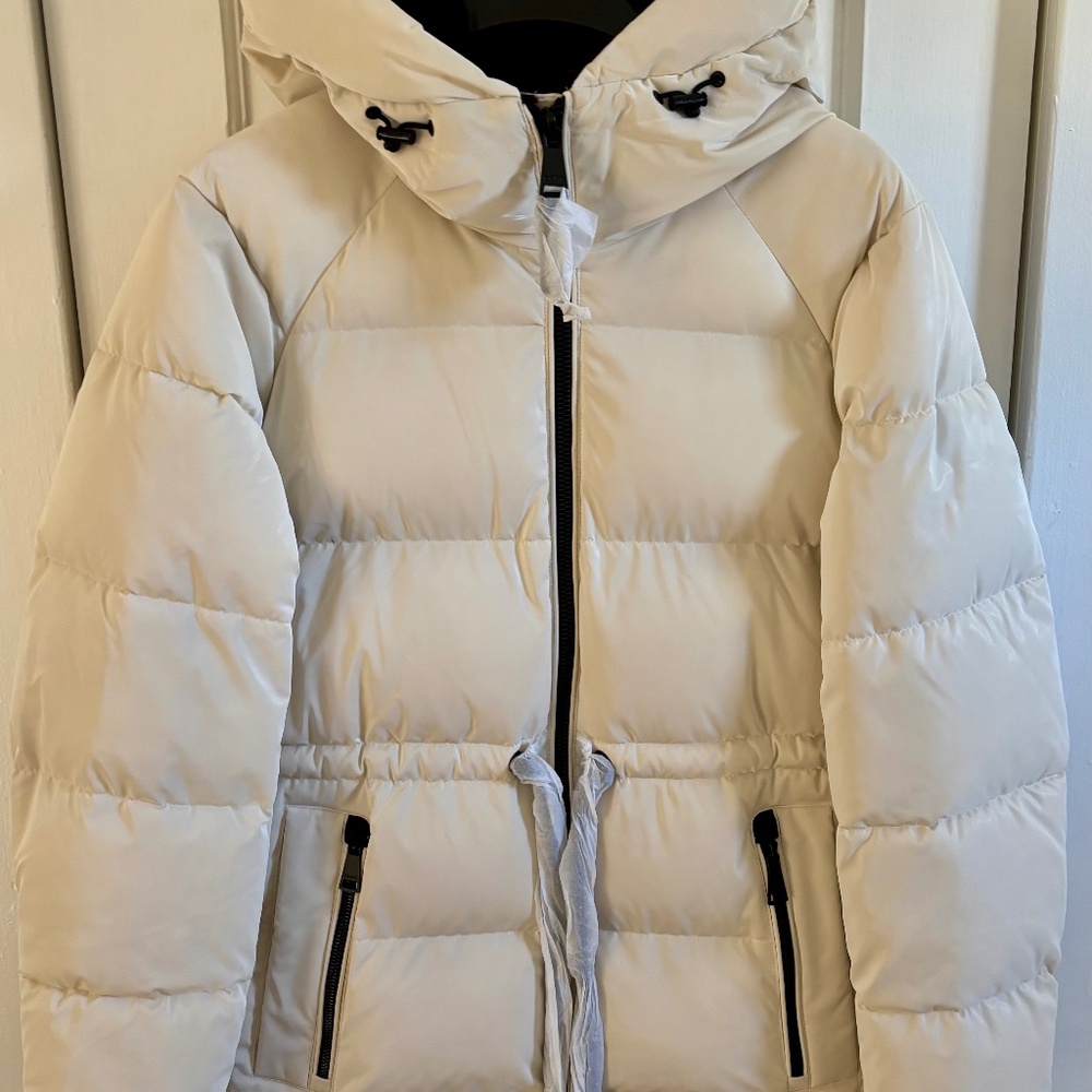 DKNY Women's Faux-Fur-Trim Hooded Anorak Puffer Coat.